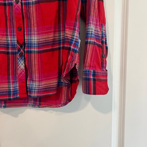 Orvis Women's Plaid Flannel Button Down Red Cotton Size Large - Picture 3 of 9